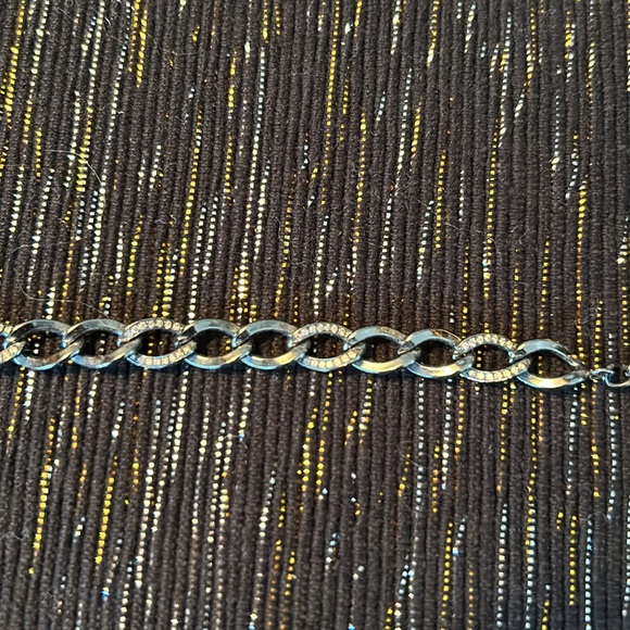 Authentic Cynthia Ann Jewels silver, and diamond bracelet 7 inches toggle - Picture 4 of 5